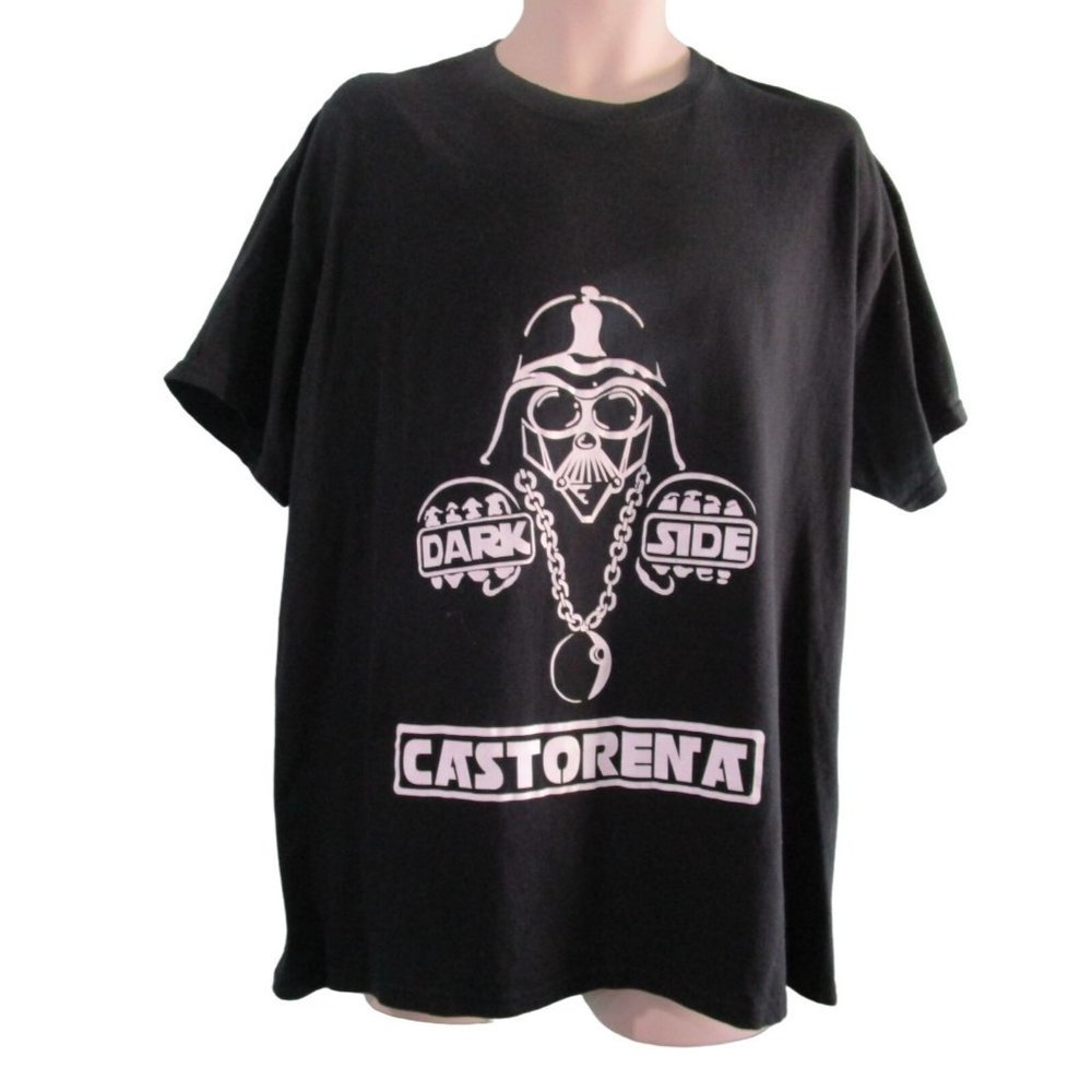 Darth Vader Dark Side Castorena T Shirt XL Gildan Cotton Made in Nicaragua EUC